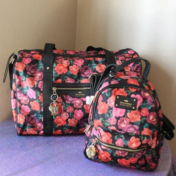 Juicy Couture duffel bag back pack NEW Juicy Couture Word Play Weekender Duffle Bag and Medium  main image 3